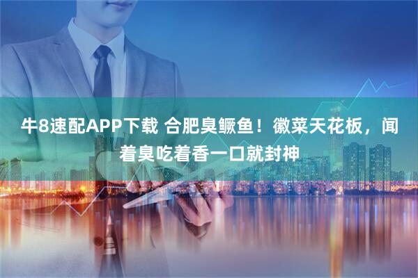 牛8速配APP下载 合肥臭鳜鱼！徽菜天花板，闻着臭吃着香一口就封神